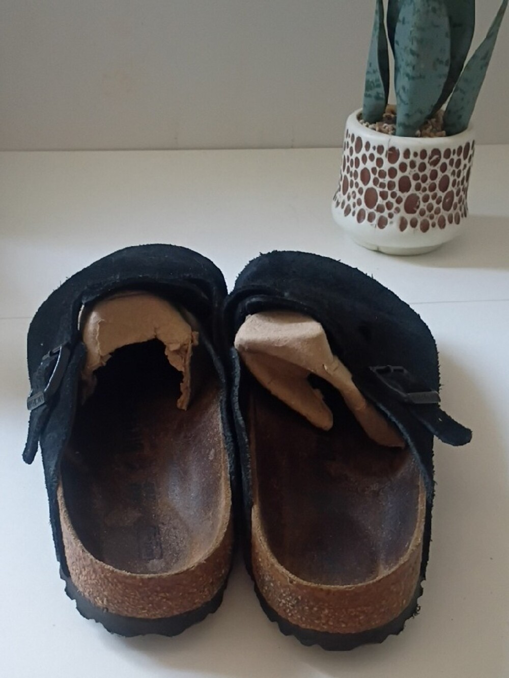 Birkenstock Boston clogs Black suede Leather Size 40 US Women's 9–9.5 - Picture 10 of 11